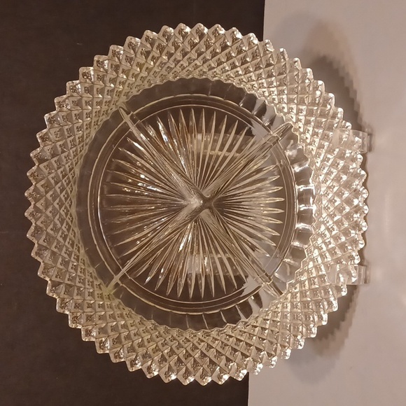 Anchor Hocking 8" Miss America Clear 4 Part Relish Dish - Picture 2 of 7